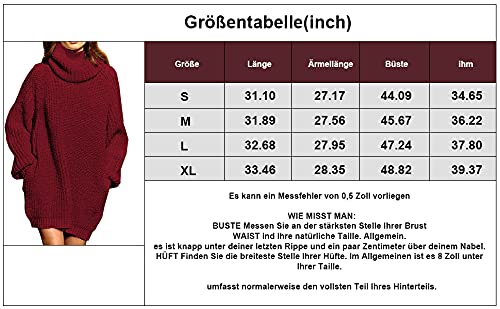 Viottiset Damen Oversize Pulloverkleid mit Rollkragen - 7