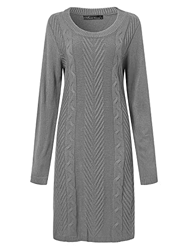 Auxo Pullover-Winterkleid, Grau - 2