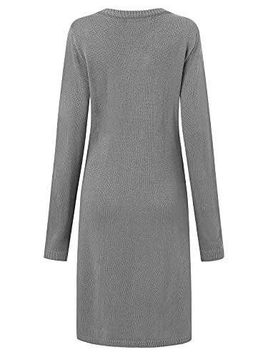 Auxo Pullover-Winterkleid, Grau - 3