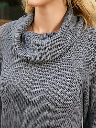 Auxo Damen Pulloverkleid, Grau - 4